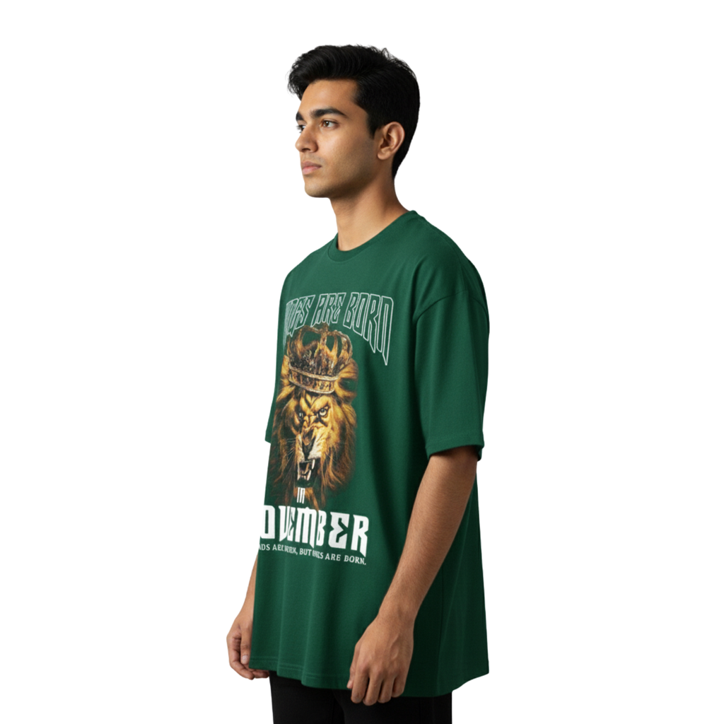 Kings Are Born in November Oversized Streetwear