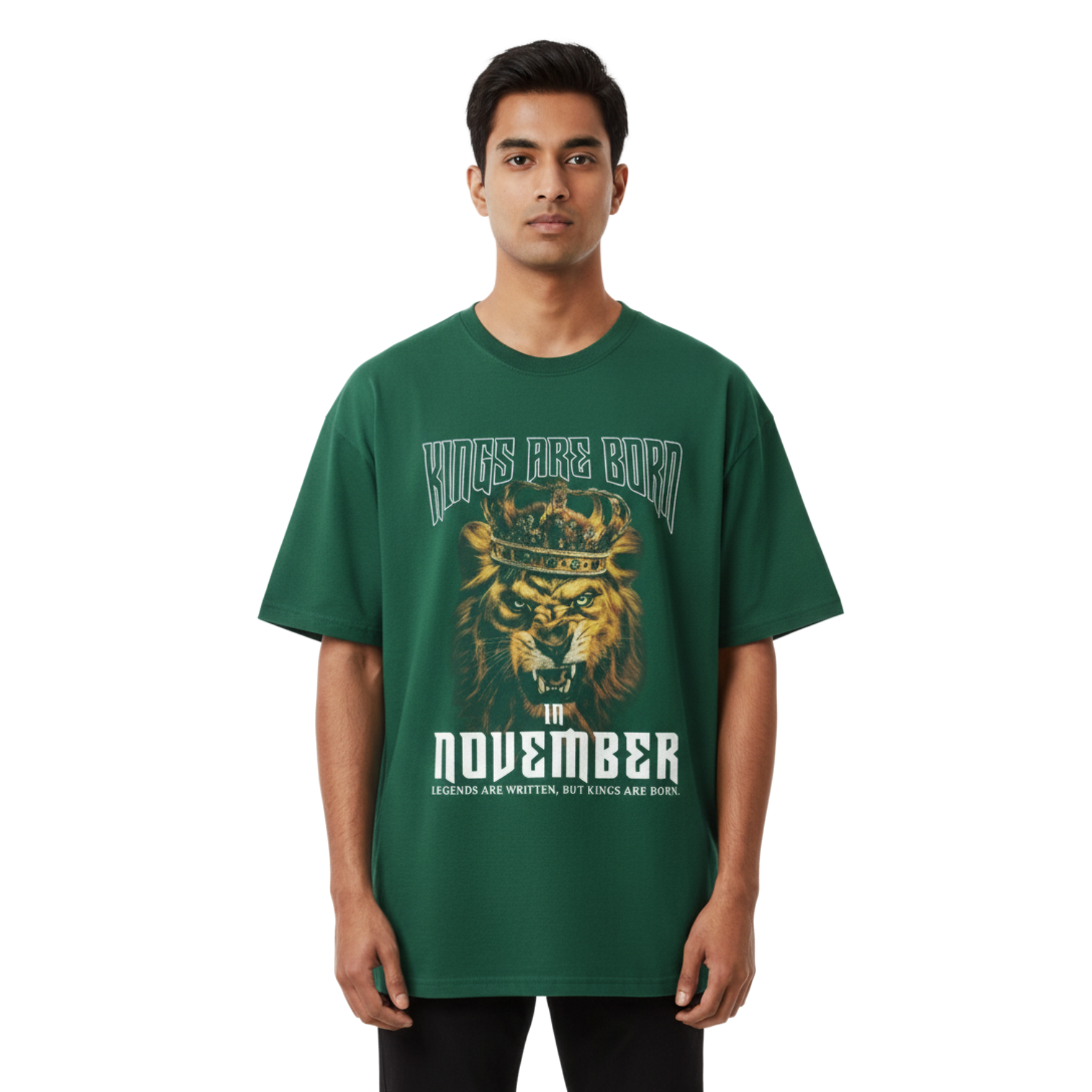 Kings Are Born in November Oversized Streetwear